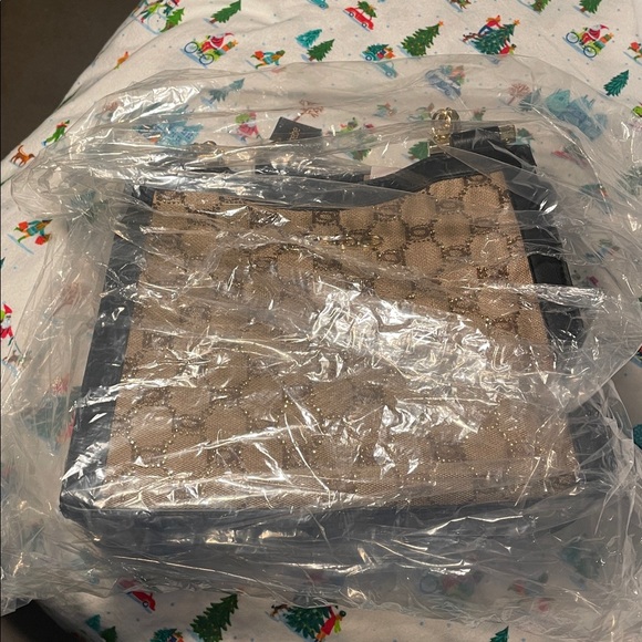 BEBE ๐ค๐ค Crystal Agathe Jacquard Crystal medium Satchel Handbag purse bag NWT - Picture 14 of 14